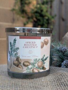Holiday Candle (3 Wick; 14oz): Sonoma Goods for Life / "Spiced Roasted Chestnut"